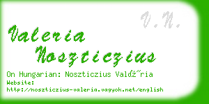 valeria noszticzius business card